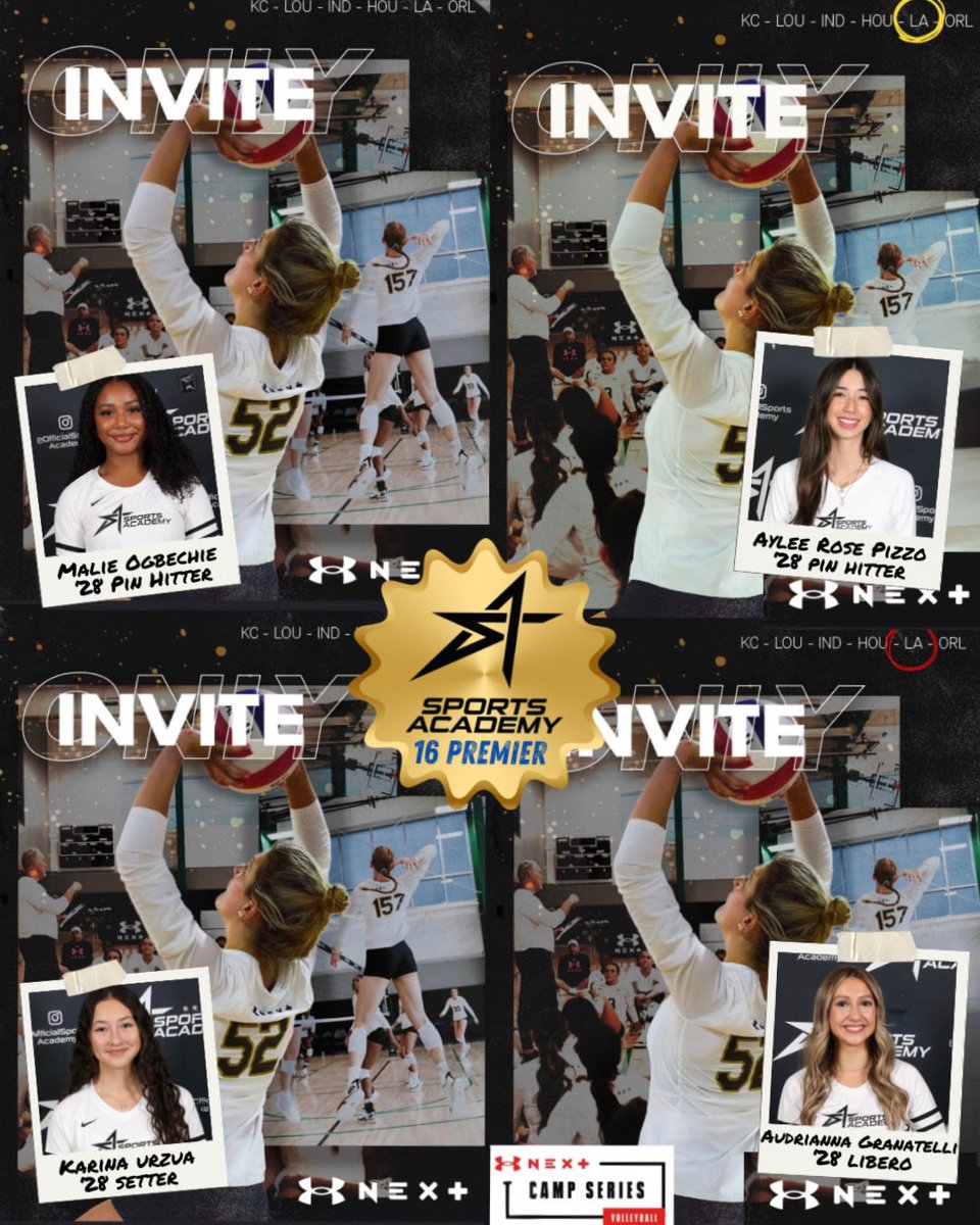 AyleePizzoVB's tweet photo. Excited for @uanextvball this Friday with my teammates! Thank you @Ziva_UaNextVB
#underarmournext #dreamteam #volleyballlife #inviteonly https://t.co/m9h5Ts6J1J