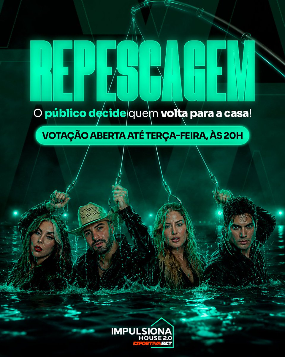 ImpulsionaHouse's tweet photo. A repescagem segue aberta!
@Elis_Valeriano, #EstevamPires, @willguimaraes e @_frandomingues disputam a volta pro jogo.
⏰ Votação até hoje às 20h
▶️ Link na bio
#impulsionahouse #repescagem #votacao https://t.co/aNRblTG8y2