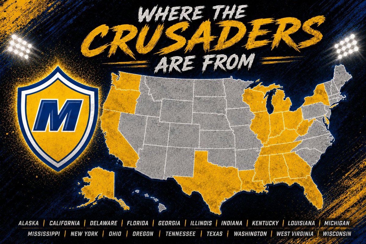 MUCrusadersFB's tweet photo. Come Join the #CRU 🔵🟡🏈
#MUFootball https://t.co/ROKZ99ghOZ