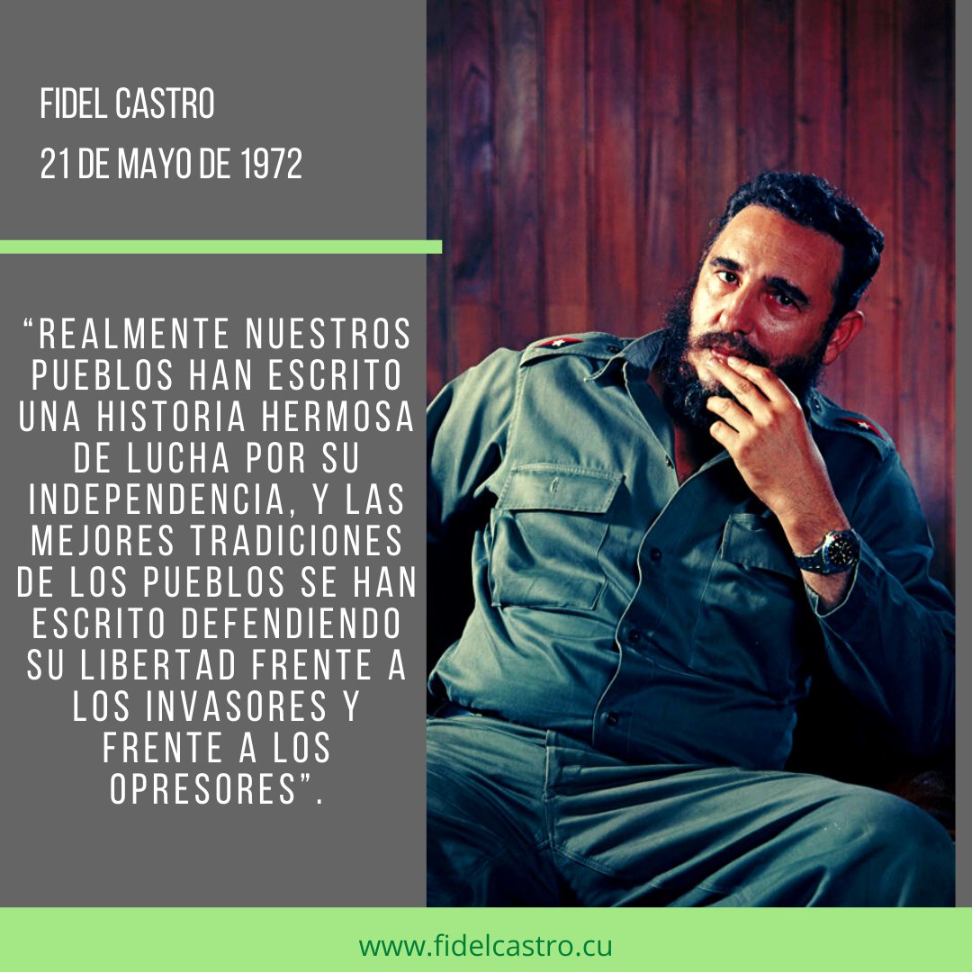 FSoldadodeIdeas's tweet photo. 🎙️#FidelCastro: “Realmente nuestros pueblos han escrito una historia hermosa de lucha por su independencia, y las mejores tradiciones de los pueblos se han escrito defendiendo su libertad frente a los invasores y frente a los opresores”.

https://t.co/tmKApfu7bi
#100AñosConFidel https://t.co/6H0GPQdYEF