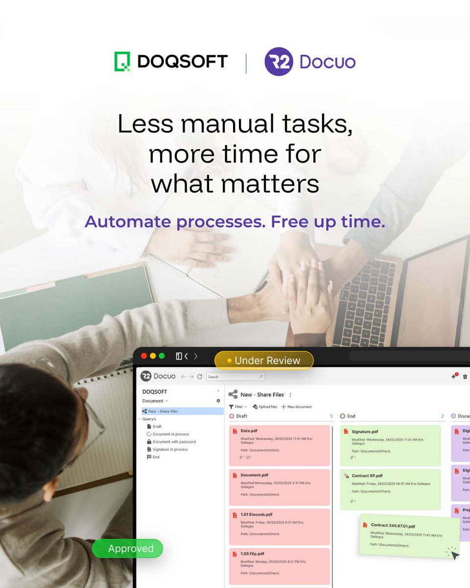 doqsoft's tweet photo. Less manual work, more time for growth and innovation. 🌐
With DOCUO, automation becomes a necessity, not a luxury. 😉
https://t.co/VbKdebBWAn

#DOCUO #Automation #Productivity #doqsoft https://t.co/EkVmDZdK6U