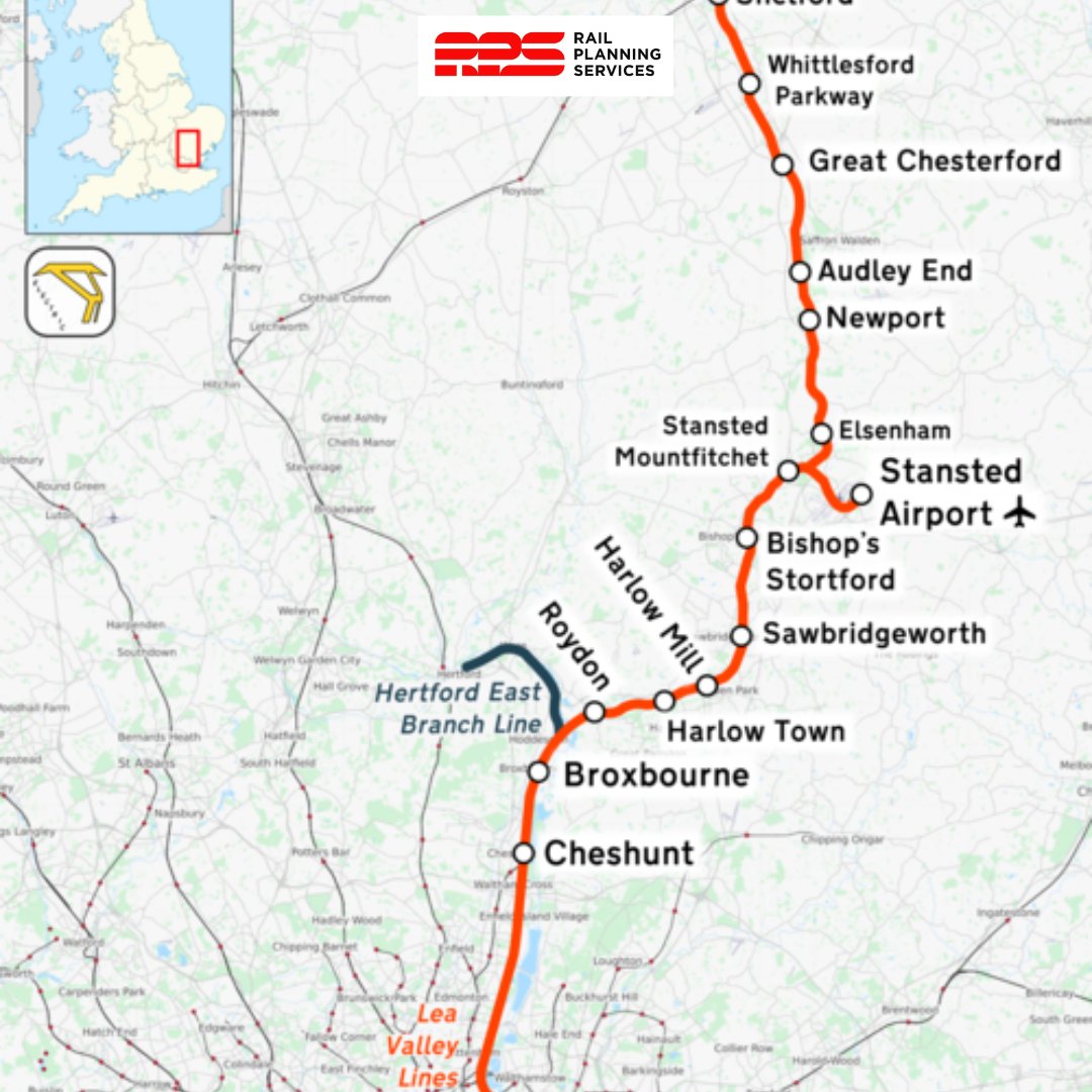 PlanningRail's tweet photo. 🚧 52-hour possession completed on the West Anglia Main Line. Proud to support Pod-Trak across a complex 17-mile worksite between Cheshunt, Broxbourne &amp; Sawbridgeworth. 👏

#UKRail #RailInfrastructure https://t.co/5OtDkJCjKq