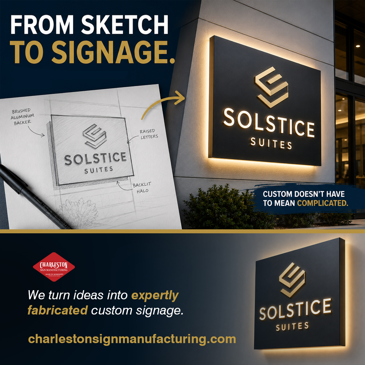 CSM_Signs's tweet photo. Got a concept sketch that doesn’t feel “manufacturable” yet?
That’s where we come in.

Custom doesn’t have to mean complicated.
🌐 https://t.co/2ZZQl77o0c
#CustomSigns #SignDesign #FabricationShop #ArchitecturalDesign #BrandImplementation https://t.co/49oek9MoDm