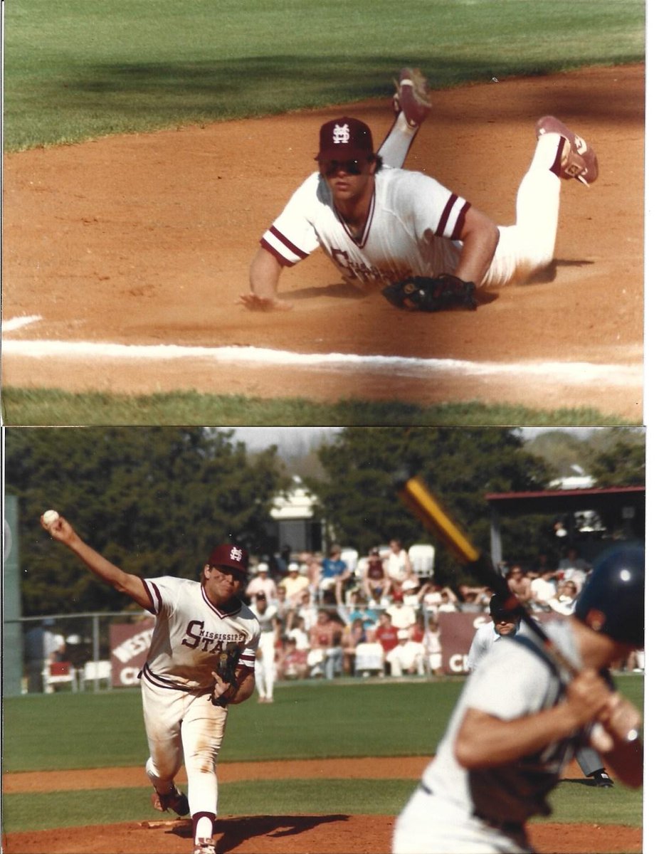 bartgregory's tweet photo. Got these pics from our good friend Henry Adams, who shot photos back in the day for Joe Dier and Bob Hartley.  This is exactly how I remember Pete Young.  Diving plays at 3B for most of the game...then coming in to pitch late...with a dirt-stained jersey...and completely slamming the door.  Good times.