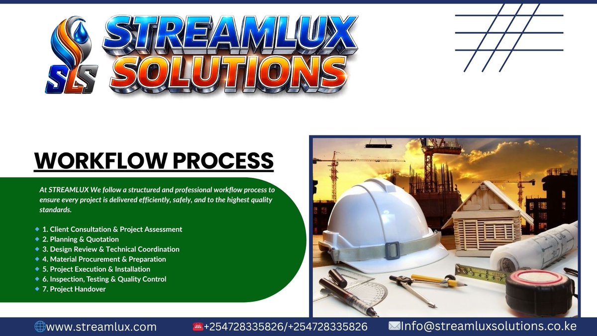 streamluxltd's tweet photo. Experience professional workmanship and dependable technical solutions with #STREAMLUX
We are dedicated to creating efficient systems that enhance operational performance and customer satisfaction.

#StreamluxSolutionsLtd
#ProfessionalTeam
#EngineeringKenya
#TechnicalServices https://t.co/05voqBb2qg