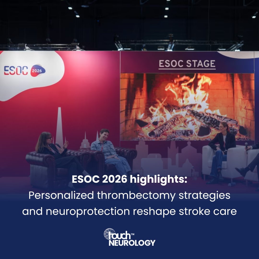 touchNEUROLOGY's tweet photo. 🧠 ESOC 2026 highlights: How stroke care is evolving

From personalized thrombectomy strategies to emerging neuroprotective approaches, ESOC 2026 showcased new data shaping the future of acute stroke management and secondary prevention.

Key themes included:
🩺 Reperfusion-guided blood pressure management after thrombectomy
❄️ Growing interest in neuroprotection and intra-arterial cooling strategies
🧬 Advances in secondary stroke prevention research
🌍 Widening inequalities in stroke burden and access to care

Explore the latest ESOC 2026 highlights: https://t.co/3mVVZUvslQ

@ESOstroke
#ESOC2026 #Stroke #Neurology #StrokeCare #Neuroprotection #Thrombectomy