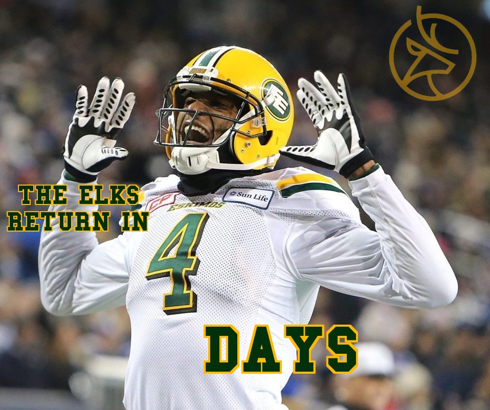 TheElksHerd's tweet photo. Good Morning Football Fans! We are Adarius Bowman days away from Edmonton Elks Preseason Football! Go Elks!
#RepFromSectionX #GoElks #CFL #YEG #JoinTheHerd π¦ https://t.co/kLaLk89uHt