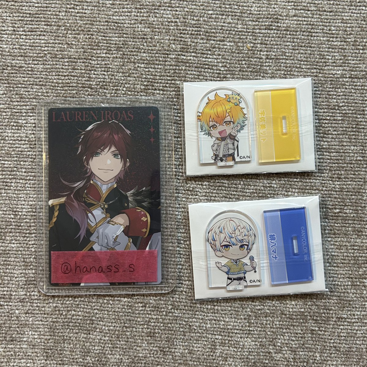 hanass_s's tweet photo. @rann55540 はじめまして、こんばんは。
検索よりお声掛け失礼いたします。
当方画像のものを所持しております。1枚目最上段の方と交換していただくことは可能でしょうか？
単体で難しいと思いますが、ご検討の程お願いいたします。 https://t.co/roviscn26w