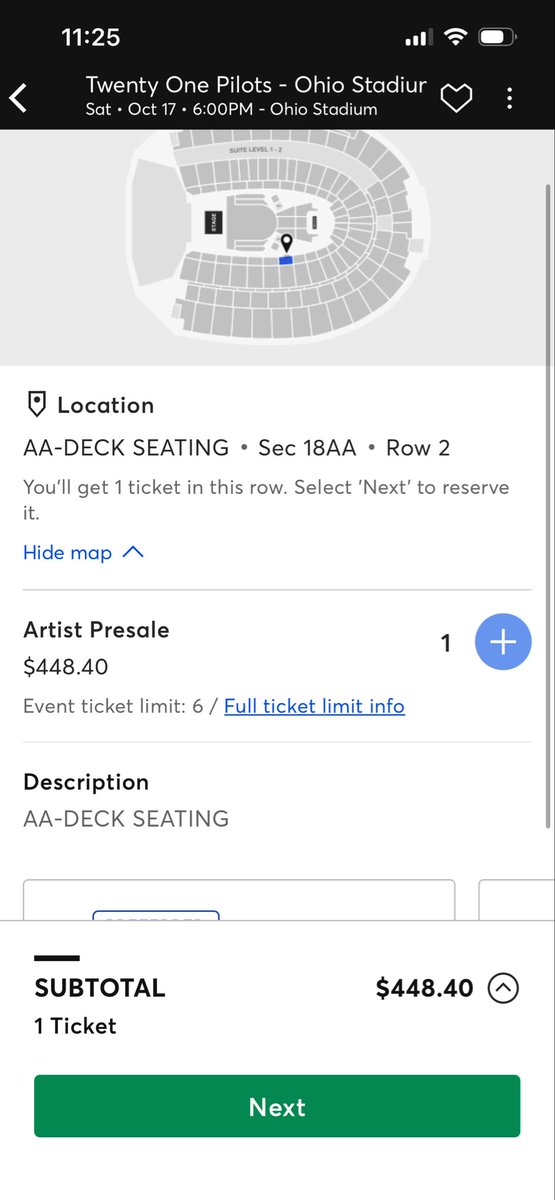 CarlyKoe's tweet photo. @Savanasmyname @twentyonepilots Got back in just for it to be sold out https://t.co/GfNAP7RbAi