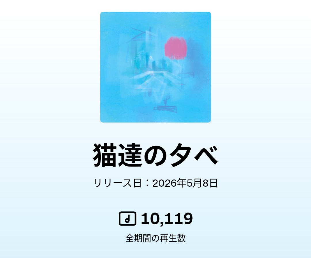 suiminsen_zzz's tweet photo. Spotifyで「猫達の夕べ」が1万回再生を達成したようですᓚᘏᗢきいていただき誠にありがとうございます！
引き続きどうぞよろしくお願いいたします🚢💤

https://t.co/PLNvAhSc8c https://t.co/EJImx98efl