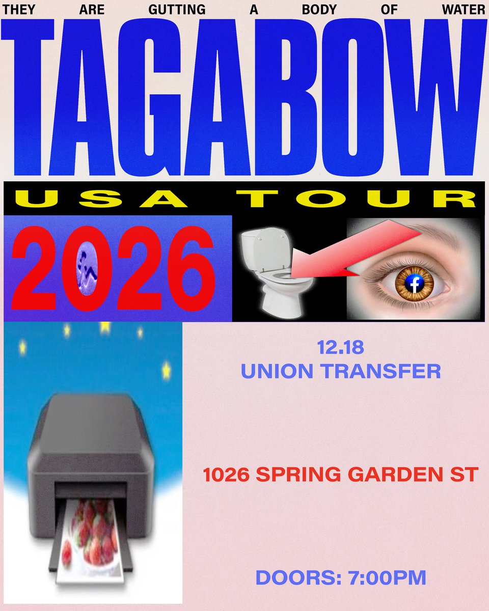 UnionTransfer's tweet photo. *Just Announced*
➡️12.18 @tagabowPHL USA Tour 2026
🎟️On Sale Thursday, 5/21 at 10:00am https://t.co/o7rsJvWyGq https://t.co/9TI0PemBPr