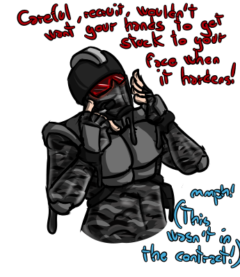 colesasinus's tweet photo. "Ah the dangers of permanent suiting. You should have seen the states of the first batch of soldiers... They had to be reprocessed right after !"

Made this quickly while watching a video, enjoy. https://t.co/Rbkvr3ouPd
