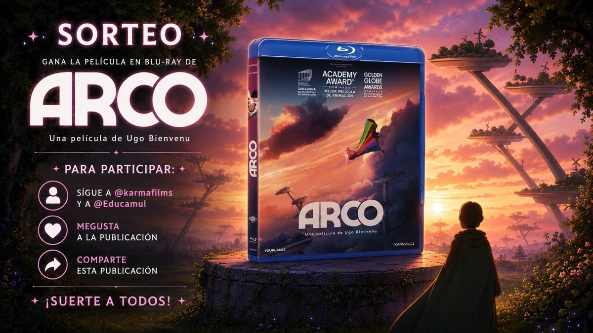 Educamul's tweet photo. ¿Quieres participar? 👇

✅ Seguir a @Educamul y @karmafilms 
✅ Dar RT y ❤️ a esta publicación
✅ Mencionar a un amigo en comentarios

📅 El día 9 de junio anunciaremos al ganador.

¡Mucha suerte a todos! 🍀 https://t.co/iltr4Q746V