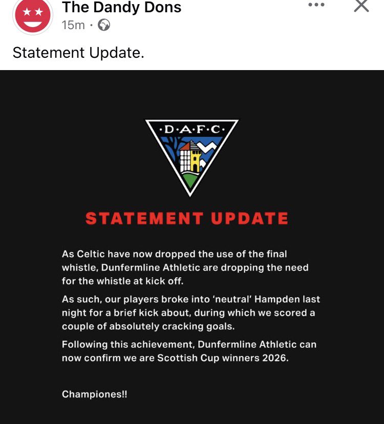 kmacraeplockton's tweet photo. Dunfermline win Scottish Cup 2026.

👇 https://t.co/BeSLlpPmfx