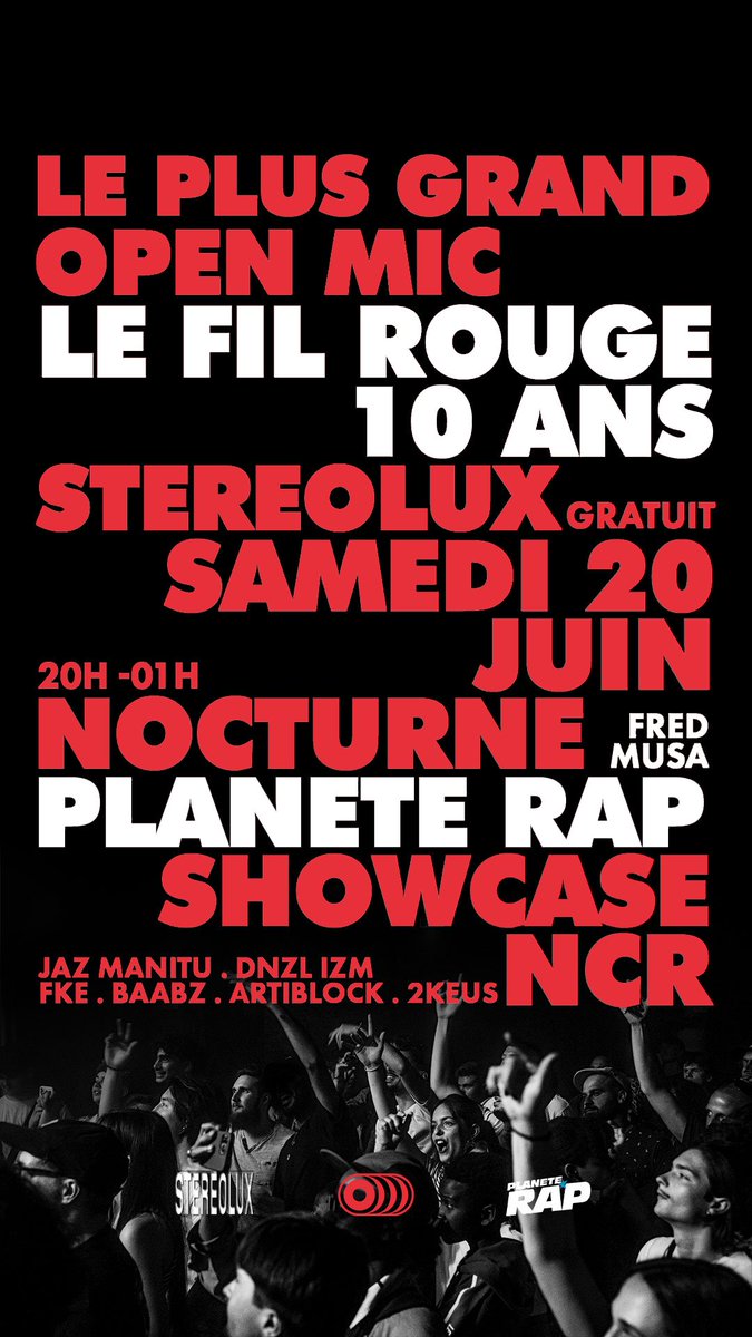 LeFilRouge_'s tweet photo. Tu veux rapper sur @SkyrockFM ? Rdv le 20 juin pour le plus grand OPEN MIC de France ! Préviens les autres https://t.co/CZSxj1vO91