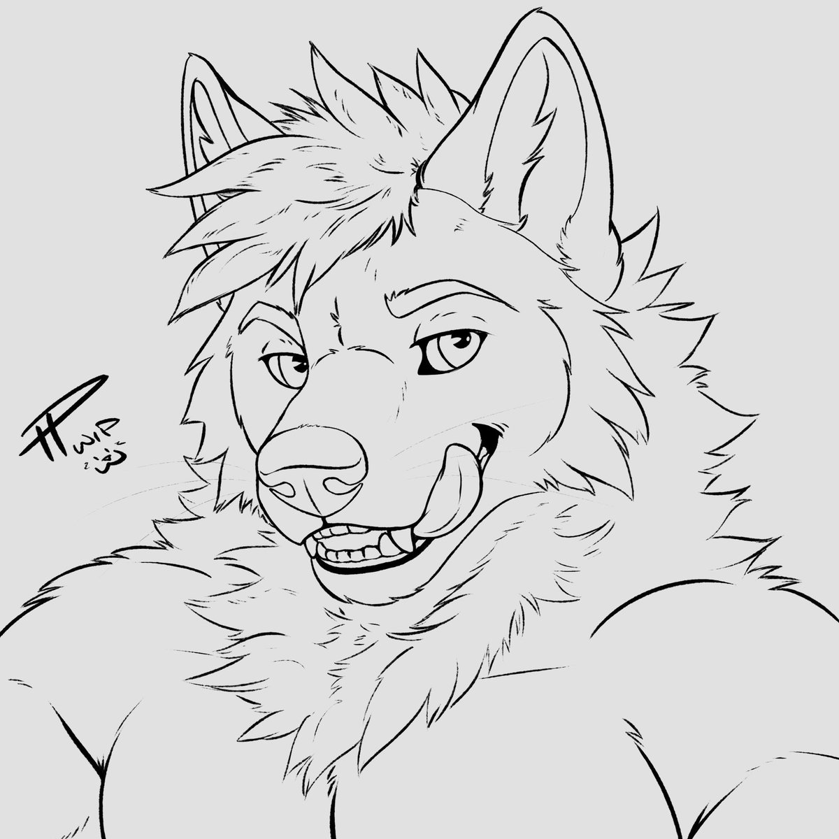 fauxpasbites's tweet photo. It’s a day early but please enjoy this wip of a very nice wolp ^^ https://t.co/0hBLnUYx6C