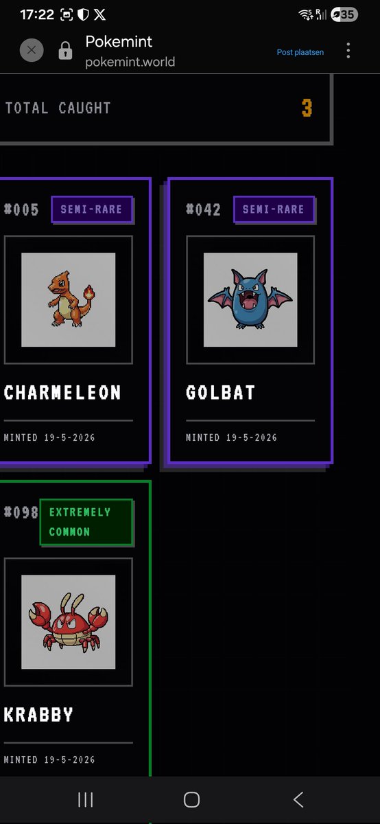 bullishkevin's tweet photo. @SolanaPokemint got a few nice #Pokemon minted! https://t.co/rCRgTYLRgV
