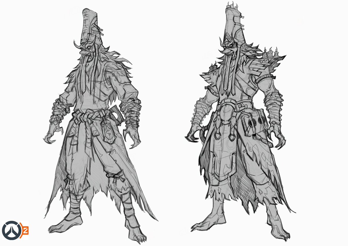 yikai11464133's tweet photo. Some sketches of skin designs for Overwatch that I created on NetEase before. Not adopted. These sketches have all become discarded drafts.
1 2 4 wuyang Skin Sketch
3 Reaper's Black and White Impermanence Sketch https://t.co/XaZOwnwxoh