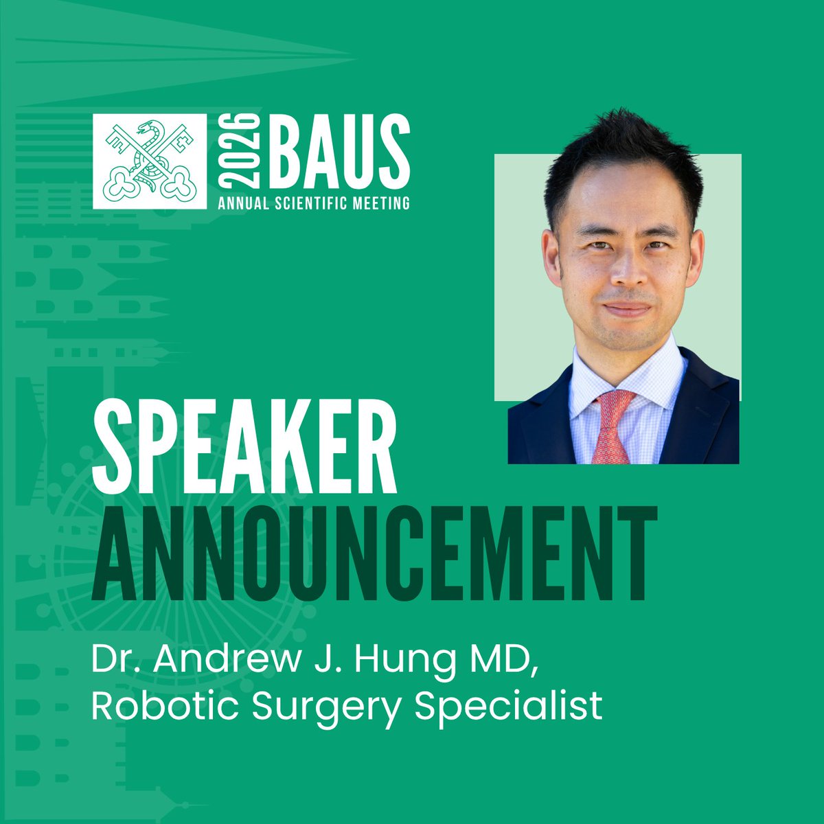 BAUSurology's tweet photo. 🥼What does the future of AI in urology look like?

Join Dr @AjhungMD at #BAUS26 as he shares his vision in ‘Future Applications of AI in Urology’.

A global leader in surgical data science - don’t miss this insight into the future.

Secure your tickets 👉https://t.co/Eouqvlar2A https://t.co/1hxRcKewqp