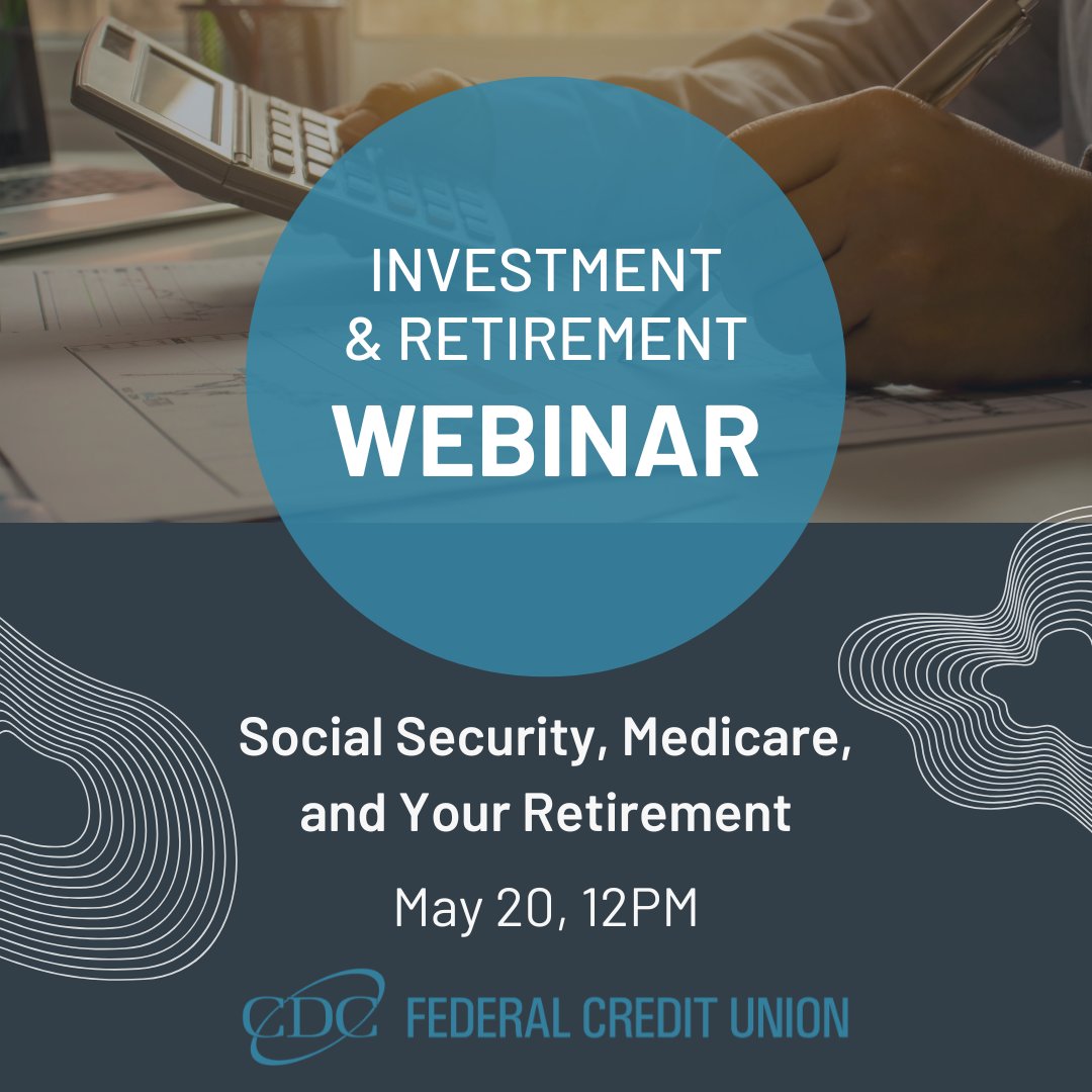 cdcfcu's tweet photo. Join us tomorrow at 12 PM for our seminar, Social Security, Medicare, and Your Retirement! Learn about recent changes, important updates, and how Social Security can support your retirement goals.

Register now: https://t.co/Xg7flNDxRj

#RetirementPlanning #CDCFCU #Banking https://t.co/IdAE6XORTV