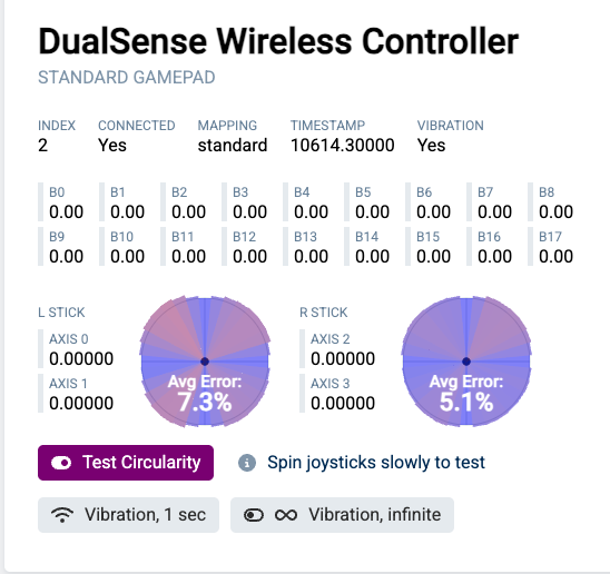 pad_plus's tweet photo. ドリフトしまくってたDualSenseのアナログスティックをTMRスティックに換装。

1枚目が換装前
2枚目が換装後

換装後は右スティックがちょっと範囲ぴったり気味な気はするけど悪くなさそう https://t.co/z4cwFb7avV