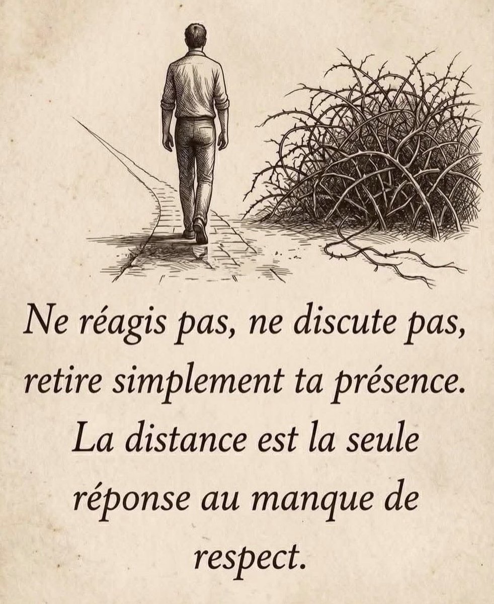 csibon27's tweet photo. 🥰😇
Ne réagis pas, ne discute pas, retire simplement ta présence. 
La distance est la seule réponse au manque de respect. https://t.co/CEcZC75foD