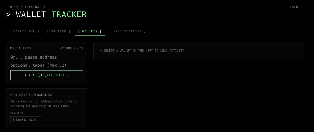 Smart Wallet Tracker in v1 beta.