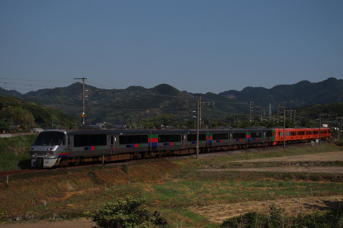 415FO103's tweet photo. 5/16 783系 CM35+CM23 団体列車返却回送

12.15日は、CM24でしたが一晩で車両交換するとは笑

明るい時間にCM35を撮れるとは。
嬉しい限りです！ https://t.co/lYgldvaQbr