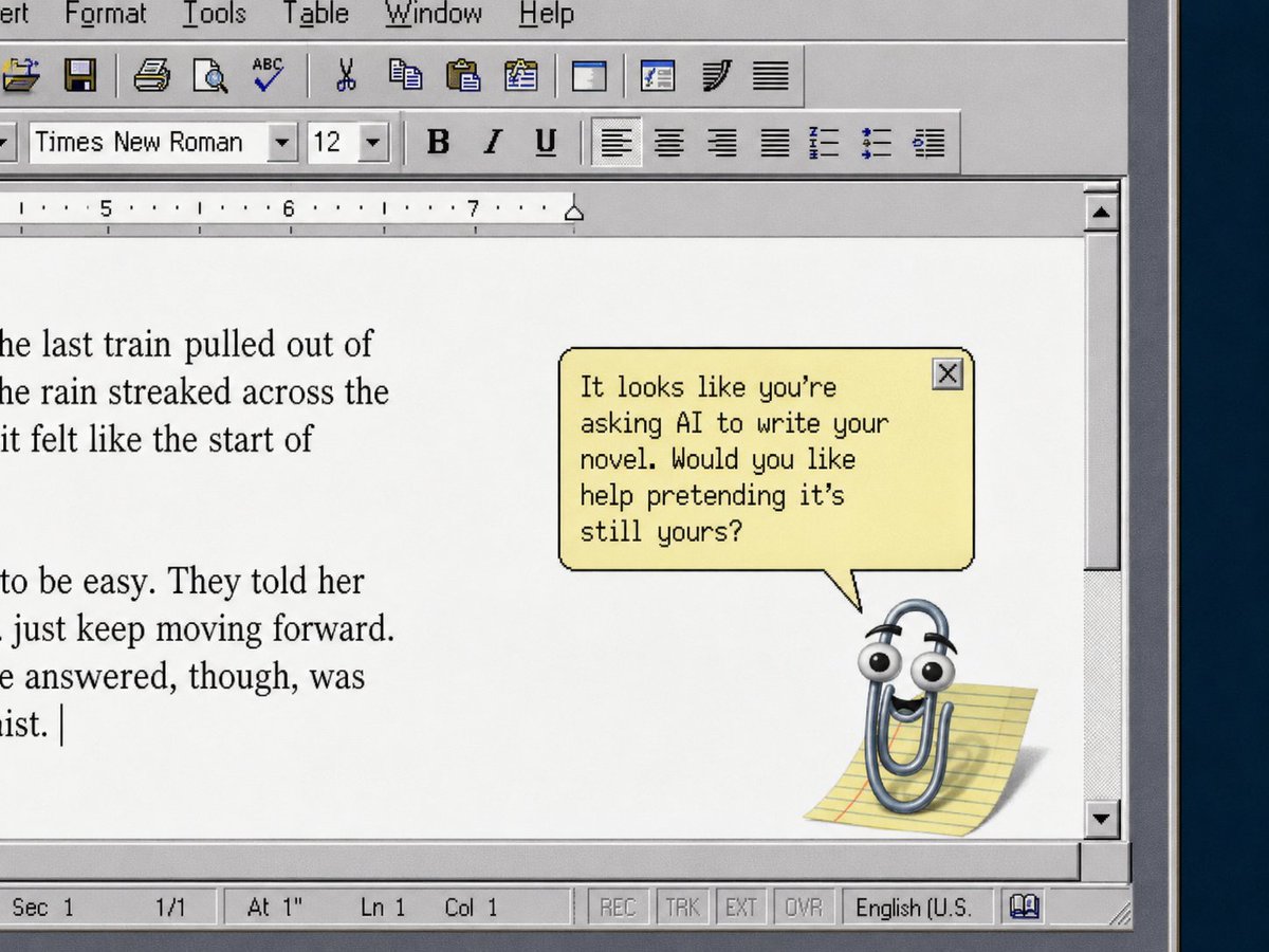 FiredUpCoug's tweet photo. If Clippy were still around today. https://t.co/oNR7Qjj28C