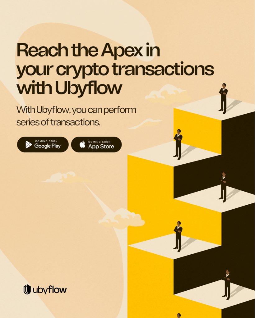 Ubyflow's tweet photo. Built to make digital asset transactions smoother, faster, and more limitless — from sending and receiving to swapping and managing your crypto with confidence.

Ubyflow is coming soon.

#Ubyflow #CryptoTransactions #DigitalAssets #Fintech #CryptoPayments #Web3 https://t.co/m719bSRda7