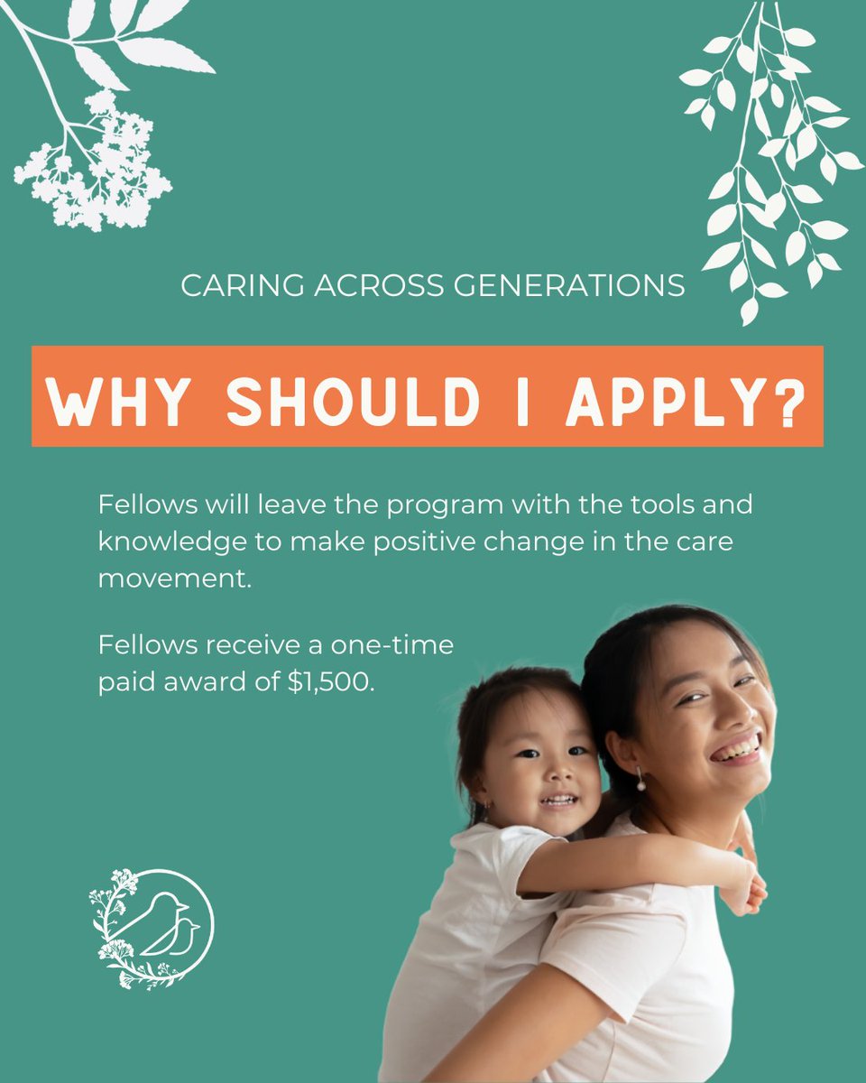 CaringAcrossGen's tweet photo. Our 2026 Care Fellowship program is now accepting applications! Any caregiver or care recipient from across the country is welcome to apply. Applications are open now and will close on May 27 at 2 p.m. PT / 5 p.m. ET. 

Click here to learn more and apply: https://t.co/NoHD3ciZnV https://t.co/SgpJGcXE6I