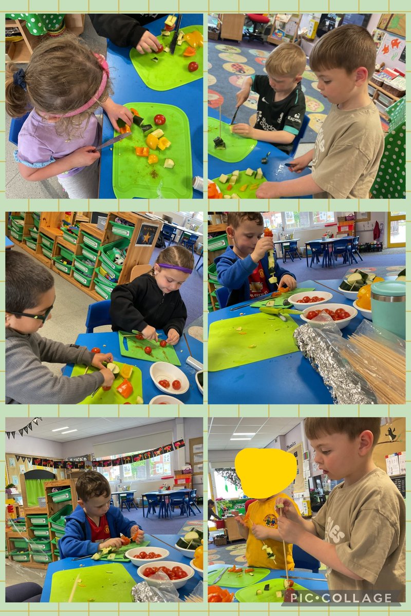 StJamesRecep's tweet photo. This afternoon we made traffic light vegetable kebabs. We all chopped our own vegetables up before threading them onto skewers 😋 
@StJamesRecep @StJamesChorley #healthandfitnessweek2026 https://t.co/ic5zmQR8cX