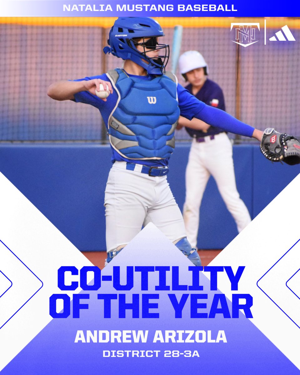 BaseballNatalia's tweet photo. For the name across the chest.

Congratulations to our Mustangs on being selected for All-District. The work they put in every day never went unnoticed.
#FINDWORK

Co-Utility Player of the Year  
Andrew Arizola

1st Team All-District  
Leo Cortinas  
Mosses Leija https://t.co/vqb4tL7NtI