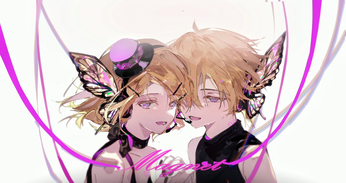 RT @MOMO43757115: 💜 magnet💜 #鏡音リン #鏡音レン #レンリン