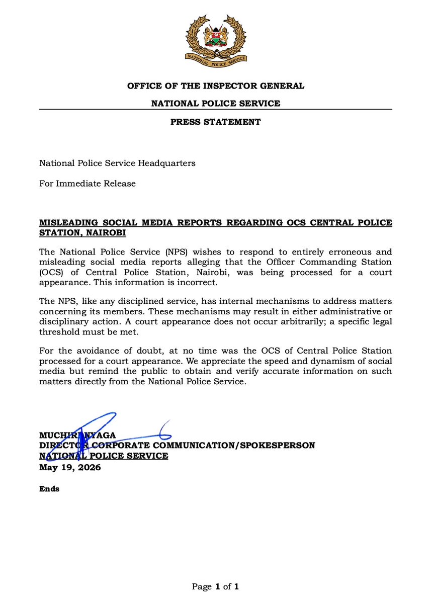 National Police Service-Kenya tweet media