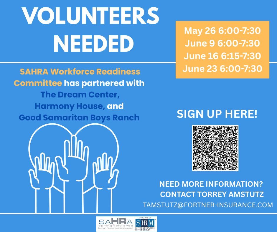 SpfdHR's tweet photo. Still looking to volunteer?

📅 May 26 | 6:00–7:30 PM

Join us and make a difference in our community 💙 https://t.co/PHtsfVAQdS