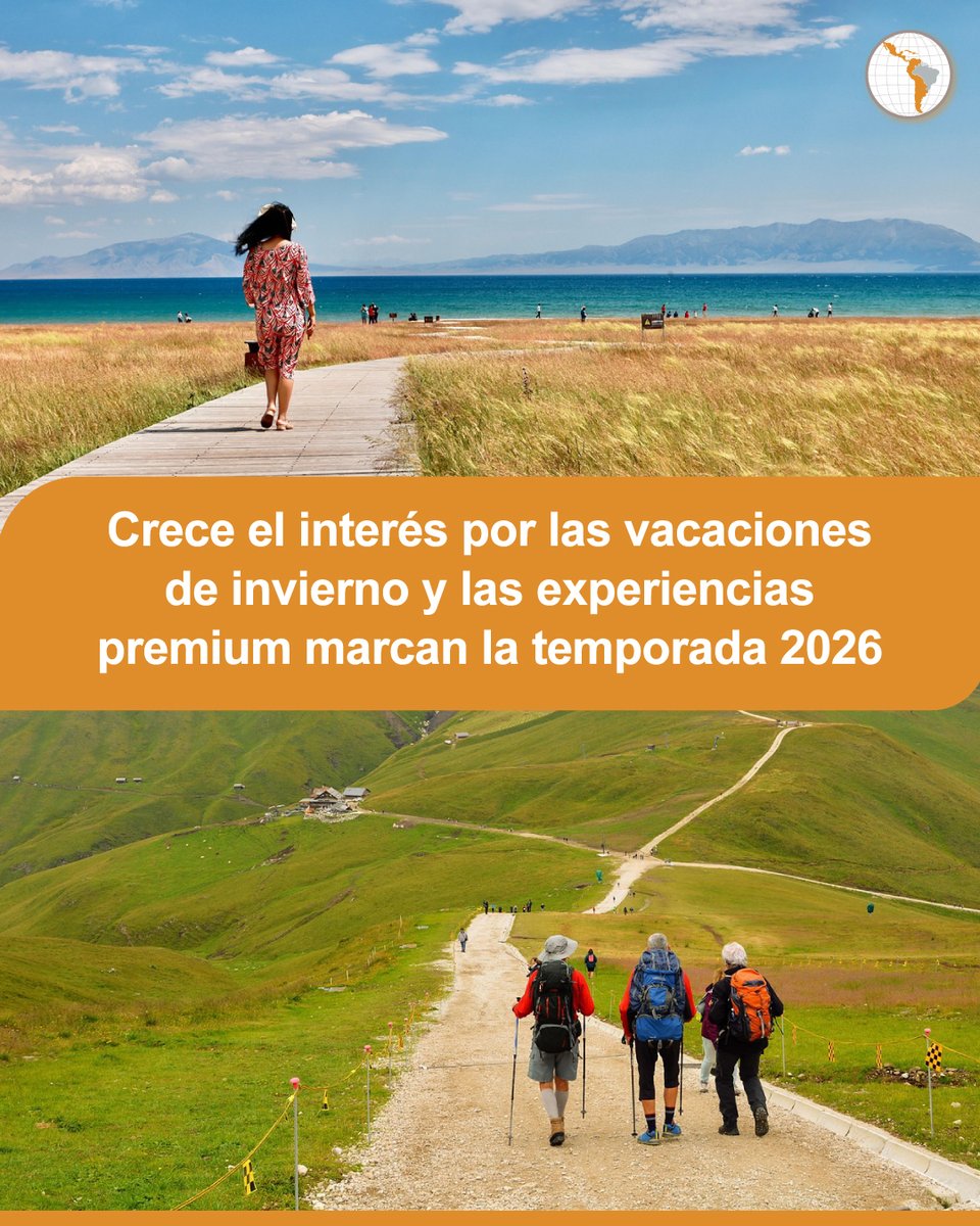 ArcoviaLATAM's tweet photo. El turismo se fortalece este invierno 2026 con un aumento del 47% en las ventas y una clara tendencia hacia viajes mejor planificados, cómodos y con experiencias de mayor valor 🌍❄️

🔗 https://t.co/tw7xPbWnWk https://t.co/4LSPCQfPJH