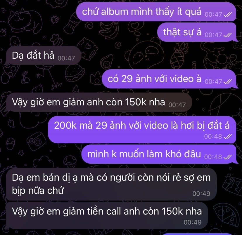 Dkman107's tweet photo. con này scam nha mn.
hỏi alb thì bảo 200k có 100 ảnh và video.mua xong thì chỉ có đúng 29 cái siêu chán siêu nhạt. ban đầu tui cũng nghi nó scam r nhưng công nhận là tui ngoo thật. quyết định xuống tiền call thì nó bảo 150k. chuyển xong thì nó kêu thêm 50 r im luôn https://t.co/Z7uZrykCP5
