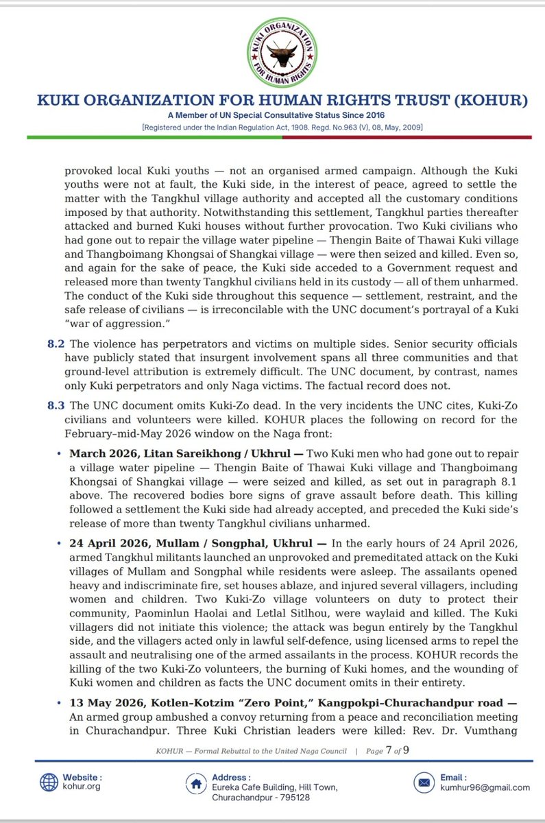 Kronicle_2023's tweet photo. 🌐..✍️✍️......

   ~ Rebuttal to the kacha naga Tangkhul by "KUKI ORGANISATION FOR HUMAN RIGHTS TRUST" illegal poppy cultivation is not confined to one tribe or one district, Ukhrul is one the most worst effected districts in Manipur, it exists in multiple areas and involves individuals from different communities. 

Pointing fingers at others while ignoring one’s own district’s documented situation reflects selective narrative rather than an honest concern for the issue. The debate should be based on official facts and accountability, not ethnic blame or propaganda.

@ukhrultimes
@BhallaAjay26 
@AmitShah 
@BaptistWorld