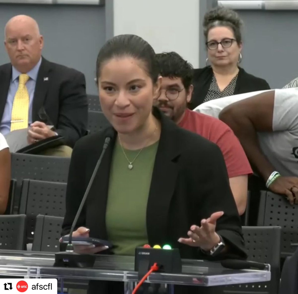 AFSCFL's tweet photo. Last week, students and allies spoke at the Florida Department of Education meeting to defend access to higher education for all. Proposed rules would bar undocumented students from Florida’s 28 public colleges. We will keep fighting for every student’s right to learn. https://t.co/rM3VncwQ1F