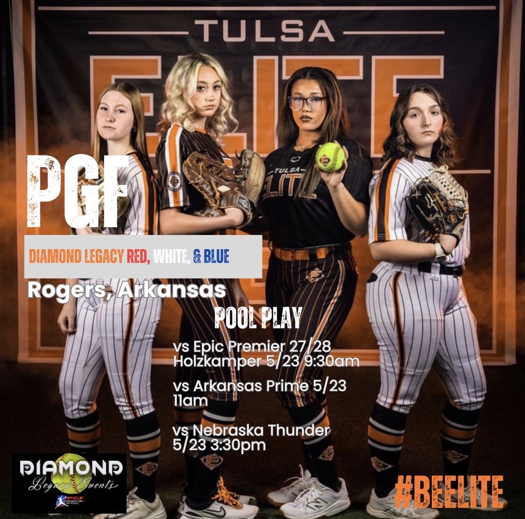tulsaelite2728's tweet photo. We are gearing up to head to Arkansas for the Memorial Day Weekend to compete in the PGF Diamond Legacy Red, White, and Blue event. These ladies are ready to hit the field! Let’s hope for good weather! #BeElite #PPL https://t.co/YDoJTEryvn