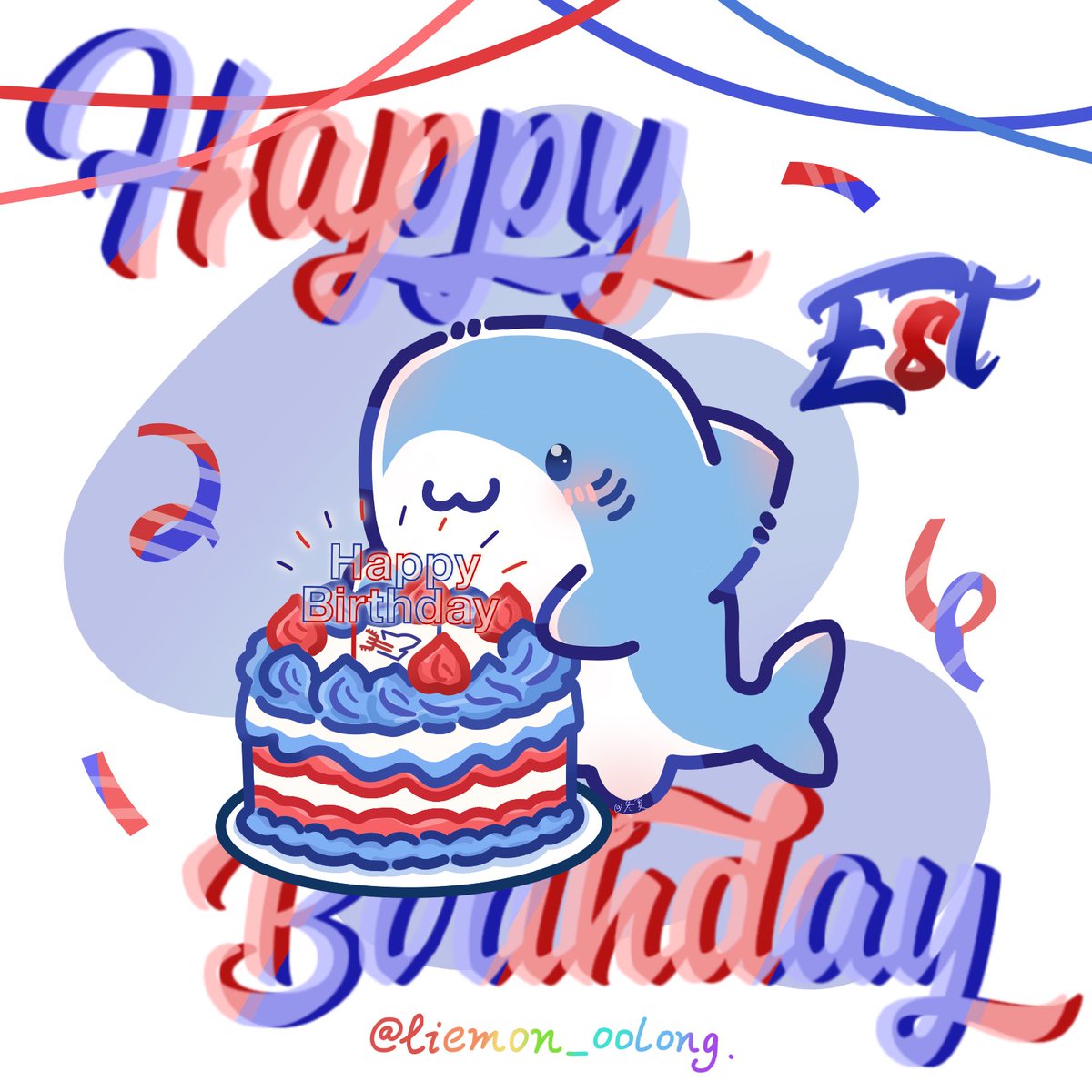 Liemon_oolong's tweet photo. [🦈🎂]
❤️💙.

Happy birthday est！🎂.

#Est25thBloomingDay 
#วิลเลี่ยมเอส #WilliamEst 
@EstRvp https://t.co/DmTwZyd3jK