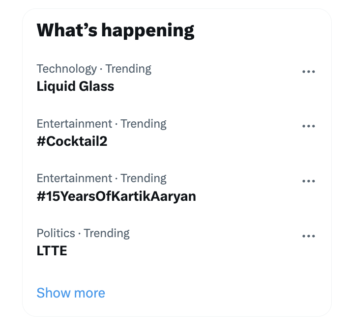 KartikSphere's tweet photo. Entered the Trending List 🤙🔥🔥
#15YearsOfKartikAaryan https://t.co/j4HvW6MuYH