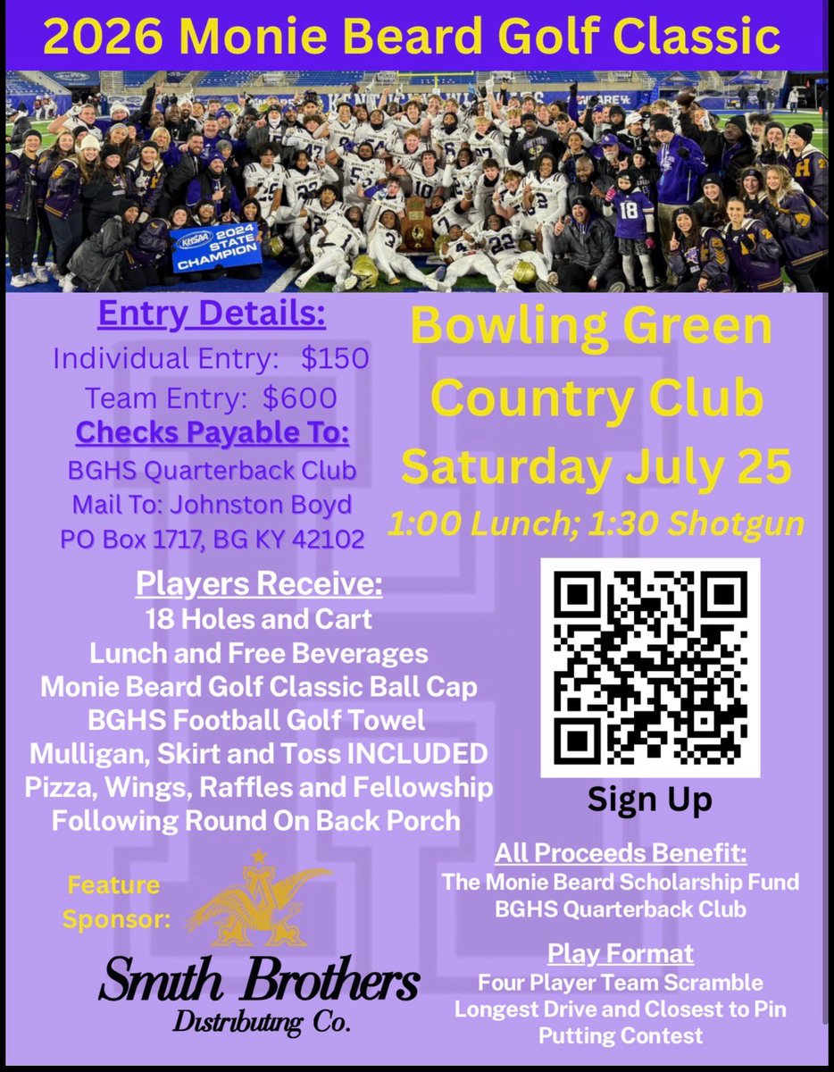 PurplesFootball's tweet photo. Monie Beard 2026!!  Get signed up today! https://t.co/3XBCIQuOb2