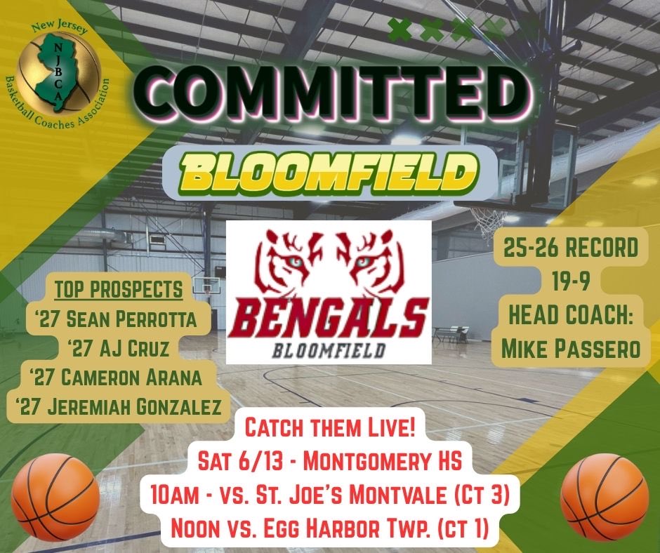 NJBCA_Official's tweet photo. Boys Jersey Live is here! Introducing our first batch of committed teams and players to watch: Bergen Catholic, Bishop Eustace, Bloomfield, Brick Twp, and Burlington Twp! Locations are at Iron Peak in Hillsborough on Friday and Saturday and Sunday at Montgomery High School! #JerseyLive #NJBCA @BCCrusaderHoops @BEPCRUSADERS @BrickBasketball @bthsathletics
