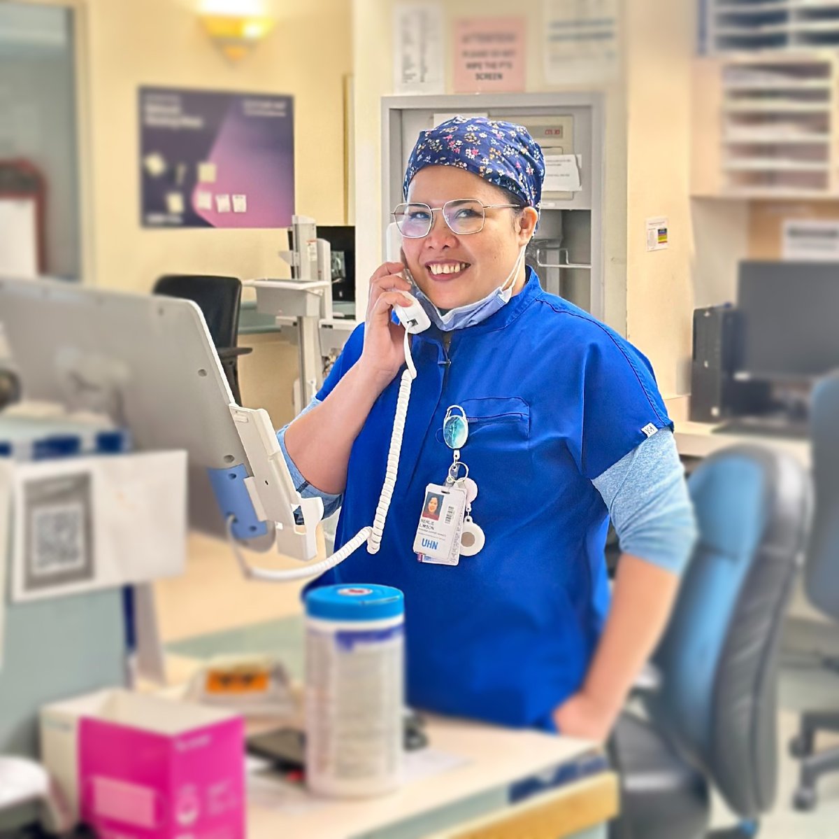 UHN's tweet photo. On Personal Support Worker (PSW) Day, we’re recognizing PSWs like Nerlie, who supports patients and their families with compassion and resilience at UHN’s @pmcancercentre.
 
"I feel fulfilled by helping patients and being there for them in even the smallest ways." https://t.co/kTQkmd3rq3