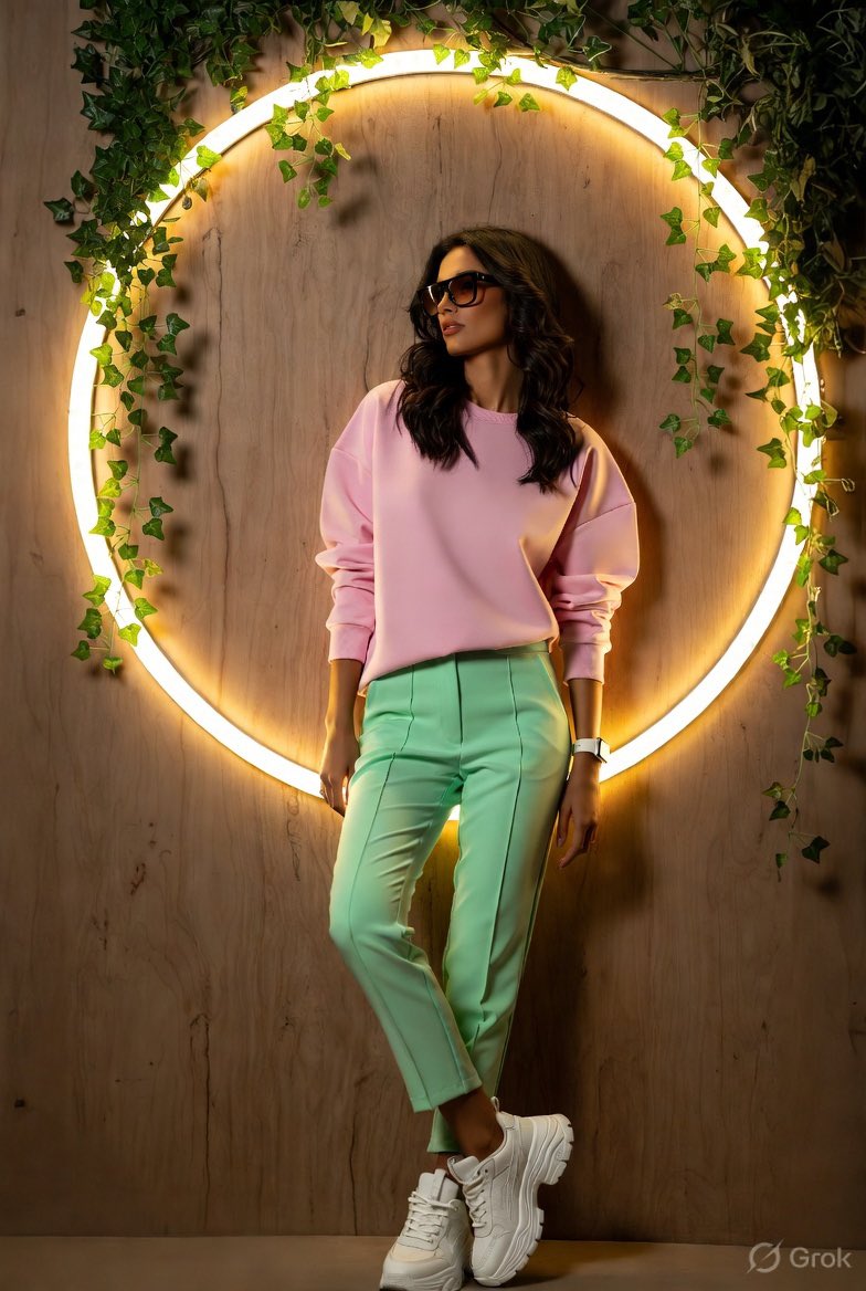 Ultra-realistic full-body fashion portrait of the exact same