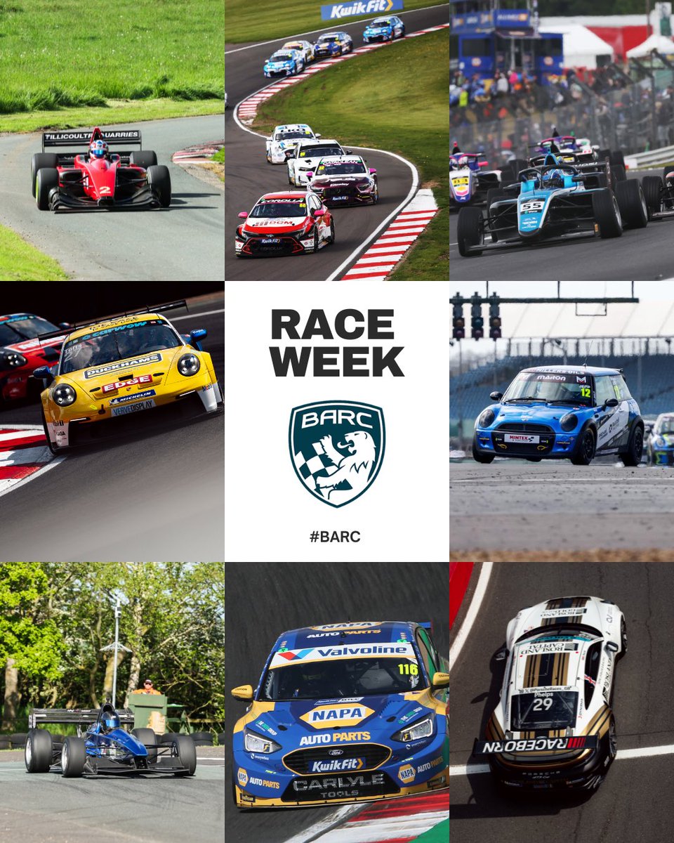 OfficialBARCHQ's tweet photo. Race Week! 👀

Best of British heads into action this weekend. British Hillclimb Championship at Gurston Down and the TOCA package consisting of the BTCC, British F4, Porsche Carrera Cup, MINI Challenge Trophy heads to Snetterton! 

#BARC https://t.co/OqLzNk7Zo7