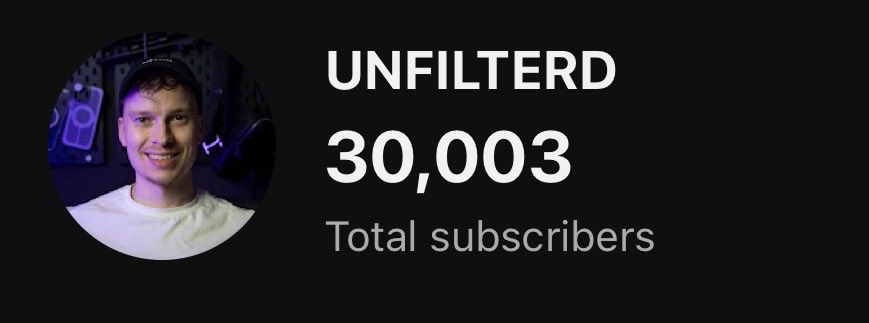 itsunfilterd's tweet photo. Finally made it to the 30K club on Youtube 🫪 https://t.co/qbxiySQaLM