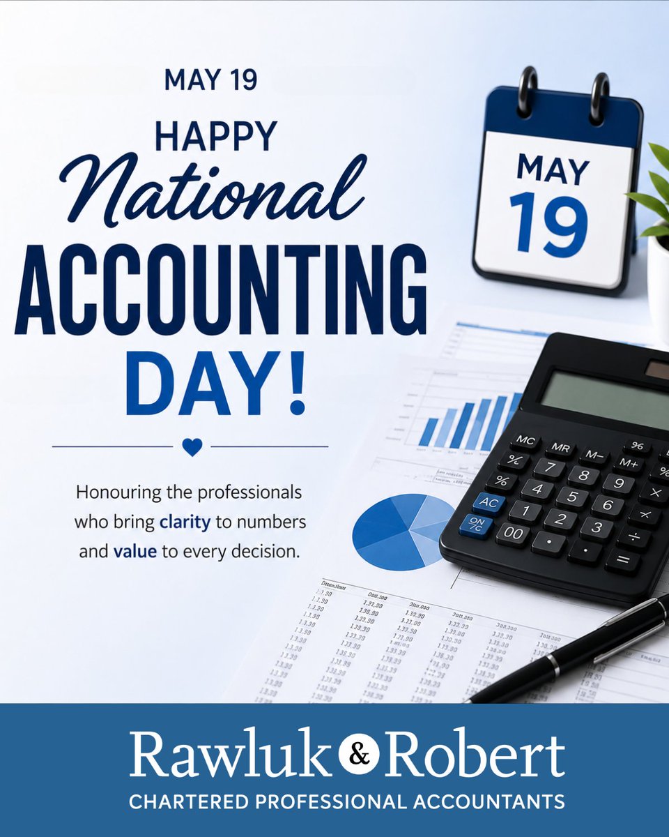 cdntaxadvisor's tweet photo. Today, we’re recognizing the people behind the numbers. 📊  Happy National Accounting Day to all the dedicated accounting professionals out there — thank you for the work you do! https://t.co/mFykKriE4H